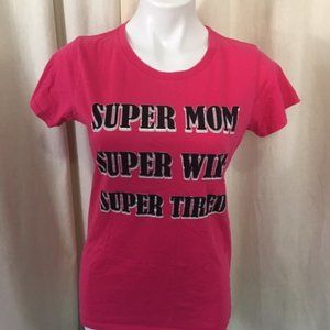 Graphic T Shirt Super Mom Size M
